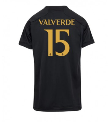 Real Madrid Federico Valverde #15 Tredje trøje Dame 2023-24 Kort ærmer